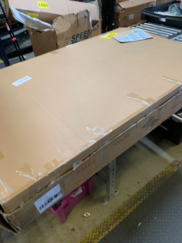 Photo 1 of FAVSH Full Size Upholstered Daybed with Trundle,Tufted Sofa Bed w/Button on Back and Piping on Waved Shape Arms for Bedroom Guest Room, No Box Spring Needed,Dark Grey