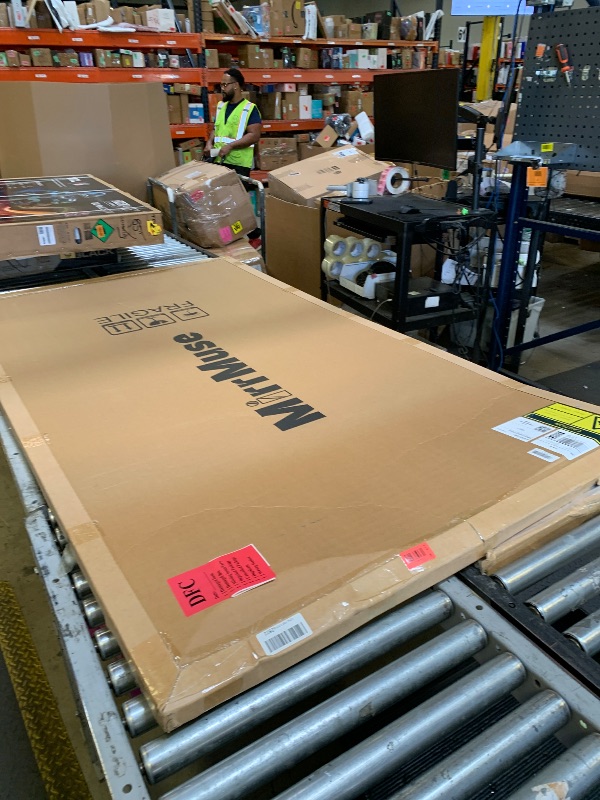 Photo 1 of Large Standing Mirror Full Length, 82"X44" Oversized Arched Floor Mirror Black Full Length Mirror with Stand, Hanging or Wall Mounted for Bedroom Living Room Clothing Store Gym, Tempered Glass