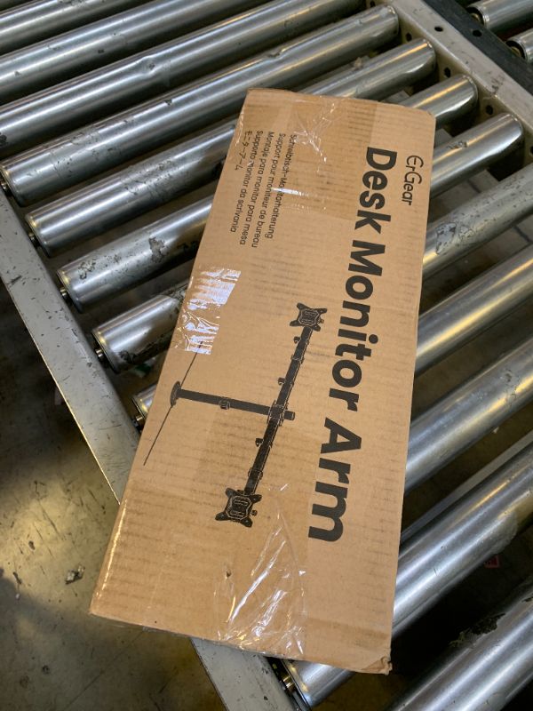 Photo 1 of ErGear Dual Monitor Stand, Heavy Duty Adjustable Monitor Desk Mount for 2 Screens up to 32 Inches, Fully Adjustable Height, Tilt, Swivel, Rotate, Supports 17.6 lbs per Monitor Arm, Easy Installation