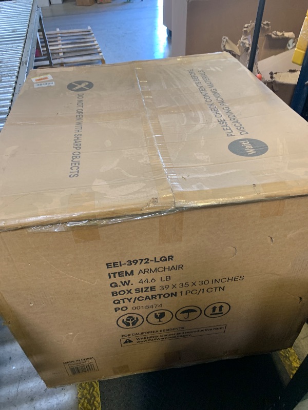 Photo 1 of Conway Outdoor Patio Wicker Rattan Armchair in Light Gray White