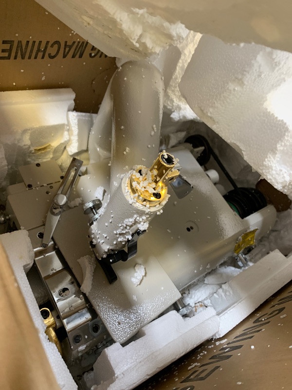 Photo 1 of YEQIN Leather Skiving Machine, SM-801 Leather Skiving Thinning Machine Leather Shovel Skin Cutter Skiver Tool (Max Width 15mm) for Shoes Bags Gloves Belts Wallets Etc