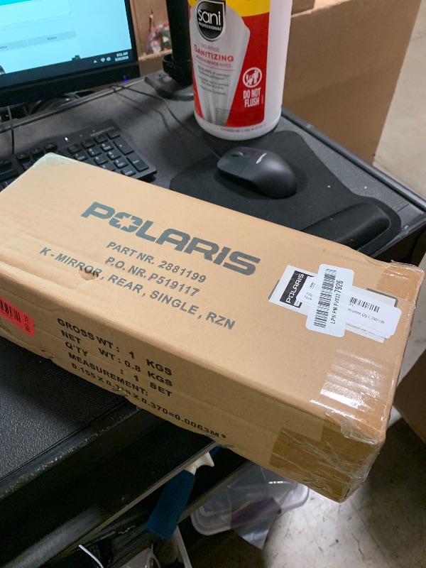 Photo 1 of Polaris Rear View Wide Angle Convex Mirror for RZR, ROPS Mounted, Qty 1, 2881199