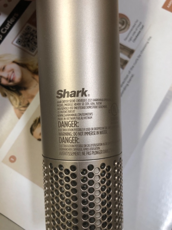 Photo 1 of Shark FlexStyle Air Styling & Drying System, Powerful Hair Dryer Brush & Multi-Styler with Auto-Wrap Curlers, Paddle Brush, Oval Brush, Concentrator Attachment, Stone, HD430