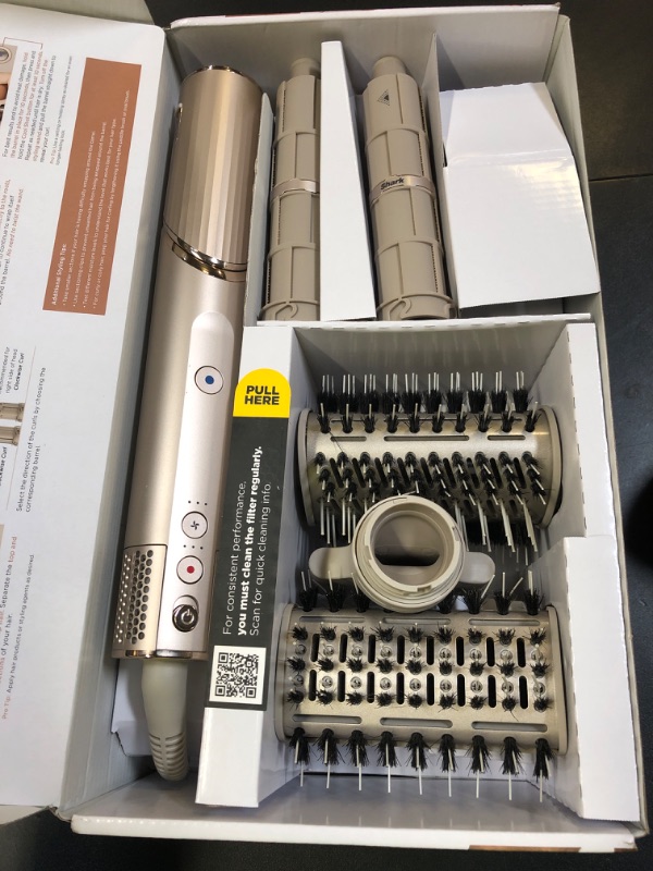 Photo 1 of Shark FlexStyle Air Styling & Drying System, Powerful Hair Dryer Brush & Multi-Styler with Auto-Wrap Curlers, Paddle Brush, Oval Brush, Concentrator Attachment, Stone, HD430