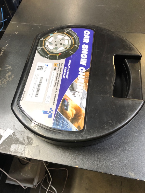 Photo 1 of Snow-Chains Auto Fixing 1 Min Quick Fit Easy Installation Tire-Chains, Portable Reusable Universal Emergency Tire Traction Chain for Passenger Car, Pickup Trucks and SUV - Set of 2 (HKN-120)