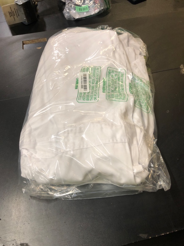 Photo 1 of Natural Uniforms Mens Long Sleeve Zip Up Twill Coverall, Stain and Wrinkle Resistant (White, X-Large Tall)