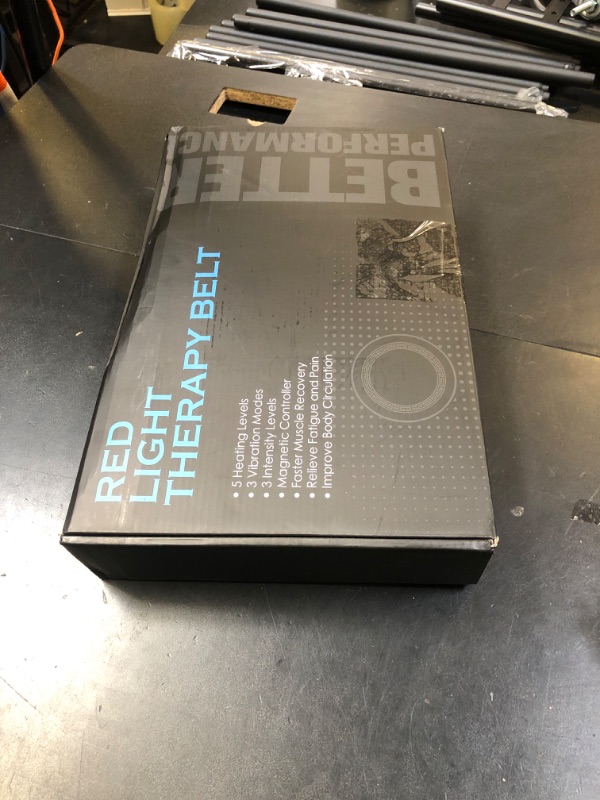 Photo 1 of Cordless Back Massager Belt - FSA-HSA Eligible Red Light Therapy Massage Belt with 5 Heating Levels,3 Vibration Modes, Lower Back Massager for Pain Relief Deep Tissue,4 Motors,Battery-Powered (Blue)