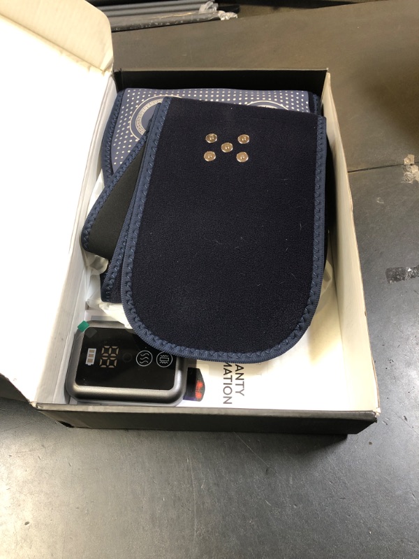 Photo 1 of Cordless Back Massager Belt - FSA-HSA Eligible Red Light Therapy Massage Belt with 5 Heating Levels,3 Vibration Modes, Lower Back Massager for Pain Relief Deep Tissue,4 Motors,Battery-Powered (Blue)
