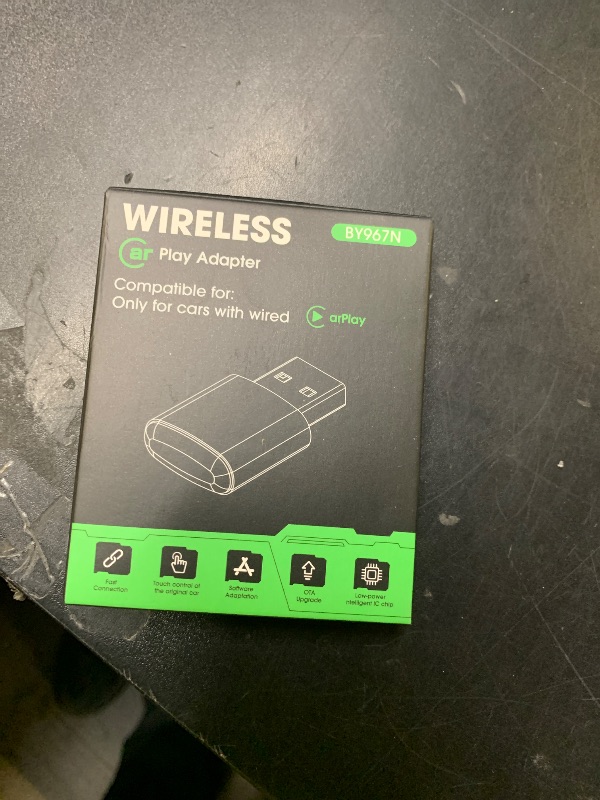 Photo 1 of Wireless CarPlay Adapter for Apple iPhone?2026 Upgraded? Mini Design, Converts Factory Wired to Wireless Adapter for CarPlay, Plug and Play, Auto Connect Fast and Stable(Black)