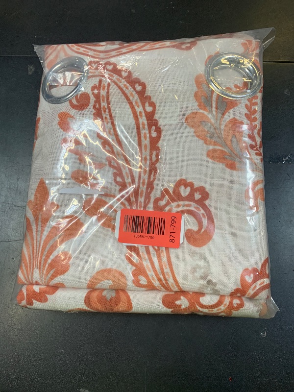 Photo 1 of H.VERSAILTEX Green Floral Linen Sheer Curtains for Living Room, 84 inches Country Boho Style Flower Damask Patterned Printed Grommet Window Curtains for Farmhouse Bedroom, Sage Green, 2 Panels