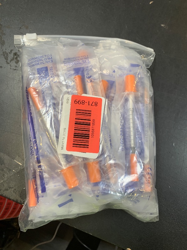 Photo 1 of 0.5ml Syringe with Needle,31G 0.5cc 5/16 Inch 8mm Needle and Syringe,Individually Wrapped,Pack of 30