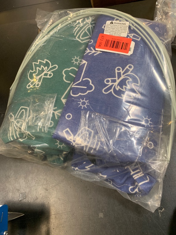 Photo 1 of Werduoland 2 Pcs 30 Gallon Collapsible Trash Can Portable Waterproof Reusable with Zippered Lid for RV's, Camping, Recycling, Yard Waste, Leaf Bag, Children Toy Bin, Hiking, Travel?Weeds Basket