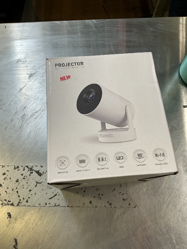 Photo 1 of ?Electric Focus?Mini Projector, Projector 4K 1080P Support, 260 ANSI Lumens Projector with Wifi and Bluetooth, Upgrade Smart Proyector, 5w Speaker, Auto Keystone Correction 35"-130" Screen HY300 Plus