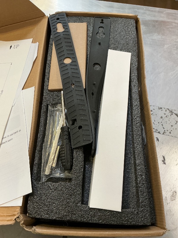 Photo 1 of Slim Sliding Glass Door Lock 2885 Latch eLinkSmart Waterproof Keyless Mortise Smart Lock with Hook for Door Thickness 22~110mm, Aluminum Keypad Fingerprint for Patio Door Tuya App