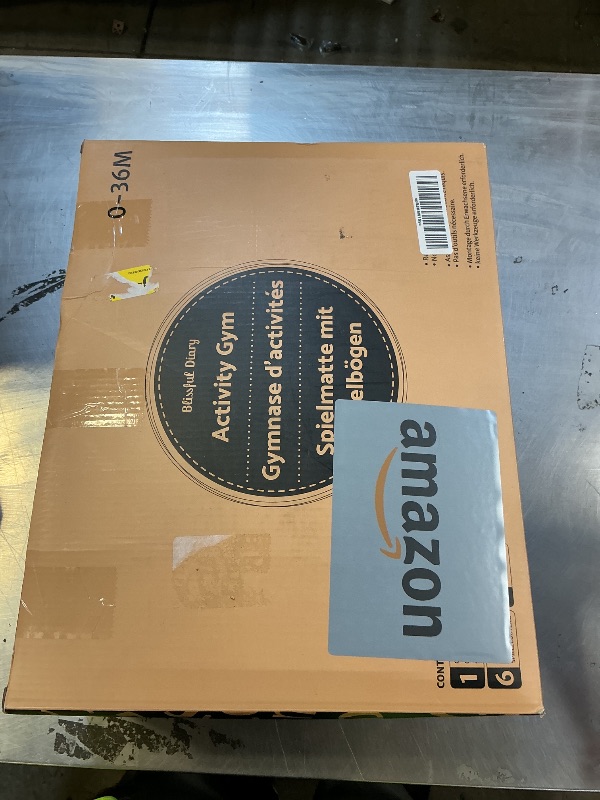 Photo 1 of Blissful Diary Baby Play Gym & Activity Mat, Oversize Leaf Shaped Baby Play Mat w 6 Detachable Toys, Tummy Time Mat Promote Motor Skills & Sensory Development Mat, Newborn Infant Baby Essentials Gift