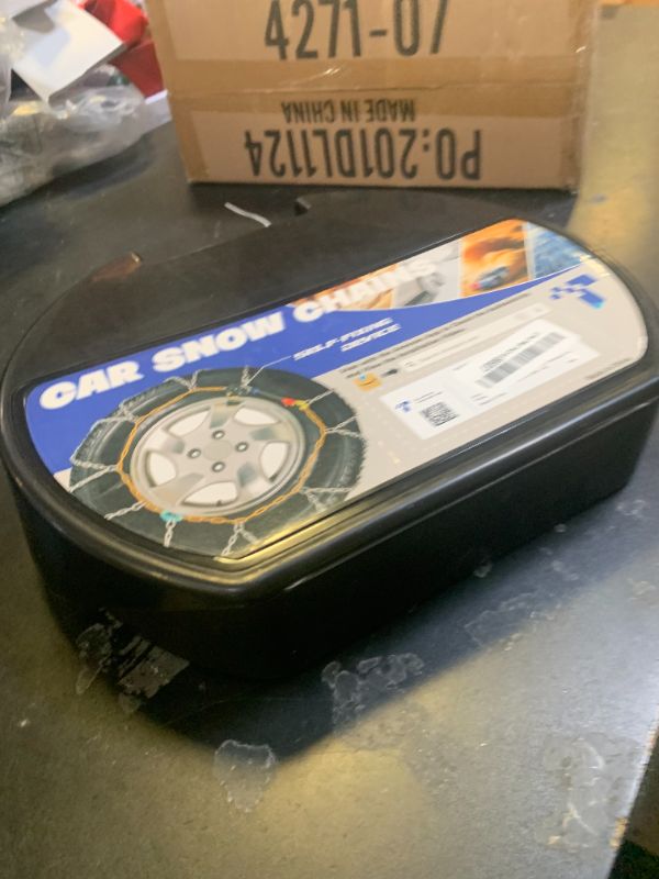 Photo 1 of Snow-Chains Auto Fixing 1 Min Quick Fit Easy Installation Tire-Chains, Portable Reusable Universal Emergency Tire Traction Chain for Passenger Car, Pickup Trucks and SUV - Set of 2 (HKN-160)