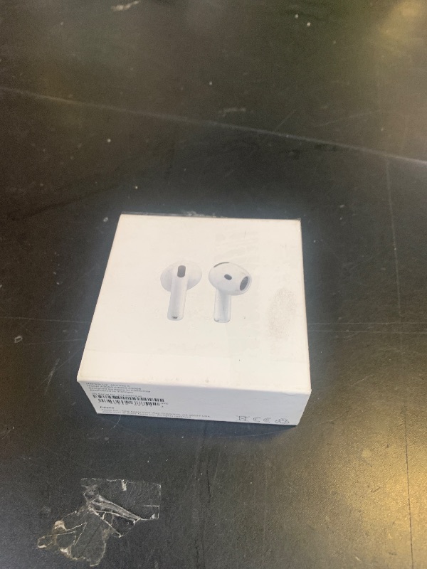Photo 1 of Apple AirPods 4 Wireless Earbuds, Bluetooth Headphones, Personalized Spatial Audio, Sweat and Water Resistant, USB-C Charging Case, H2 Chip, Up to 30 Hours of Battery Life, Effortless Setup for iPhone