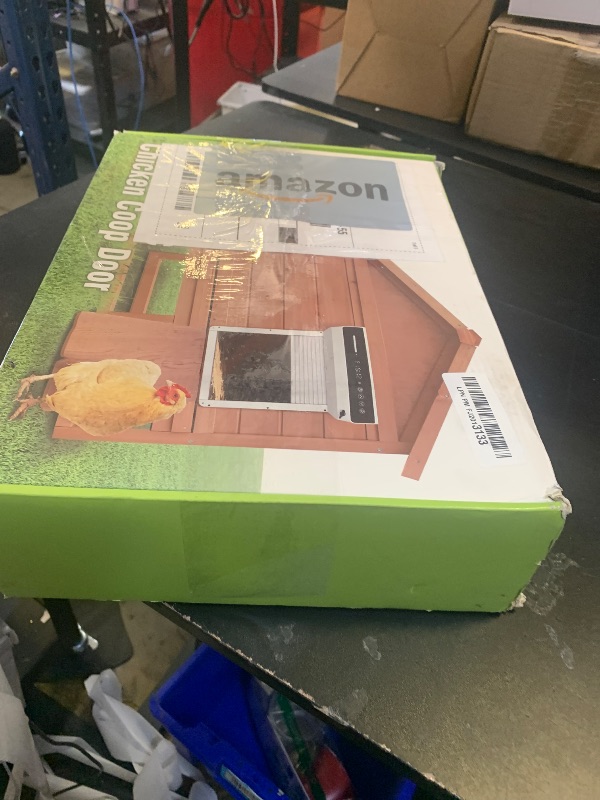 Photo 1 of Automatic Chicken Coop Door Solar, Battery Powered & Weatherproof Aluminum, Timer Modes for Safe and Convenient Chicken, Easy Install, Reliable All-Season Performance (White)