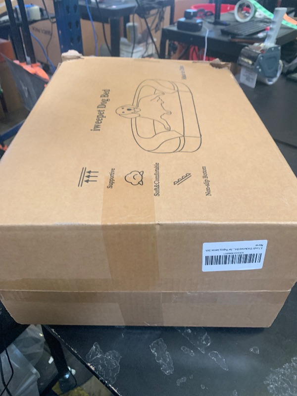 Photo 1 of 3.7 inch Thickened Orthopedic Dog Beds for Extra Large Dogs, Supportive Dog Sofa Bed with 28D Egg-Crate Foam, Removable Washable Cover, Waterproof Lining, Half-Round Design for Puppy,Senior,Sick