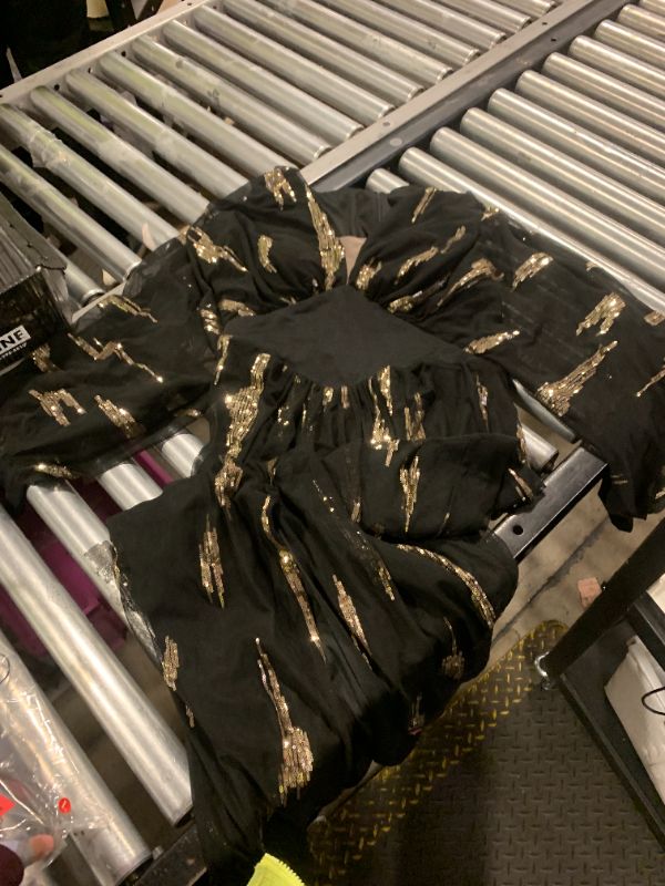 Photo 1 of Dress Floor Length Long Sleeves Black Large