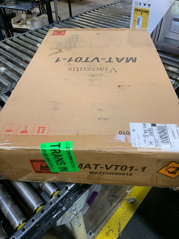 Photo 1 of Viaozutis Vanity Desk with a Mirror and Lights?with Chair and Four Drawers, Three Adjustable Lighting Modes?with Power Outlet and Sliding LED Mirror,Bedroom Vanity Desk (White)