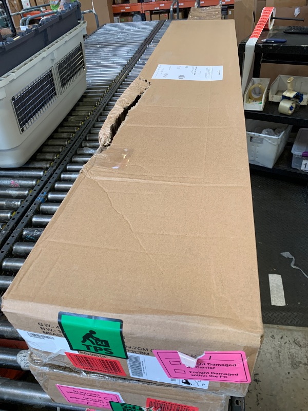 Photo 1 of Amazon Basics Smart Box Spring Bed Base, 5-Inch Height Mattress Foundation, Tool-Free Easy Assembly, Queen, 79"L x 59.5"W x 5"H, White