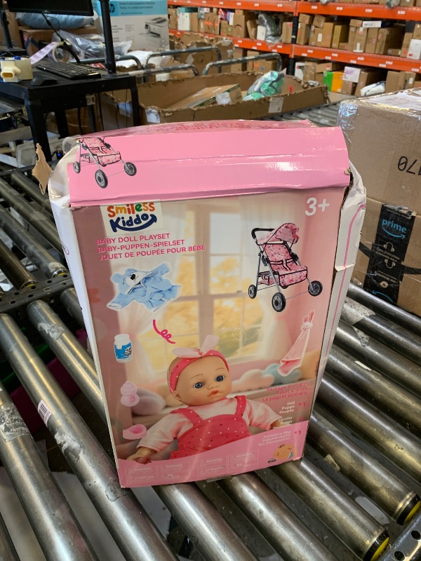 Photo 1 of **SELLING FOR PARTS**SMILESSKIDDO Baby Doll with Stroller PlaySet - 12 Inch Soft Body Dolls and Accessories Dining Chair, Doll Clothes, Feeding Set for Realistic Pretent Play, Babydoll Care Gift for Toddler Girls 2 3 4 5