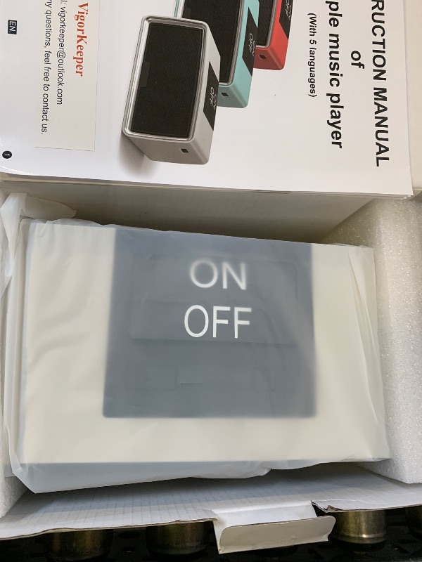 Photo 1 of VigorKeeper Simple Music Player for Dementia Alzheimer's Seniors, Easy-to-Use Audiobook Player for Elderly Parents, Large On/Off Button, Plug-and-Play, One-Touch Play, Loud Sound, 32GB TF Card, Gray