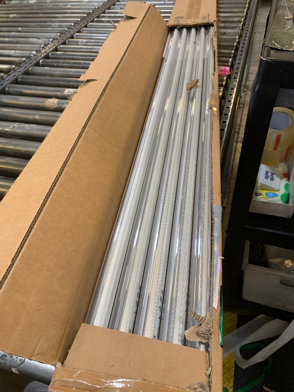 Photo 1 of ONLYLUX 8ft R17D LED Tube Light, F96t12 HO 8 Foot Bulbs, 96'' Shop Light to Replace T8 T12 Fluorescent Bulbs, 100-277V Input, 4800LM, Cold White 6000K, Clear Lens (10 Pack)