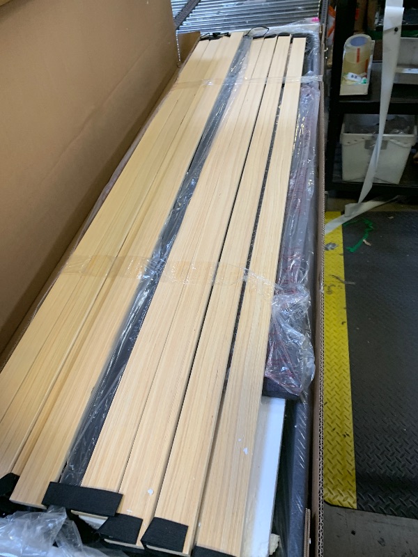 Photo 1 of Garvee Queen Size Bed Frame with 4 Storage Drawers, Adjustable Height Headboard, Linen Upholstered Platform Bed Frame, No Box Spring Needed, Easy Assembly, Grey