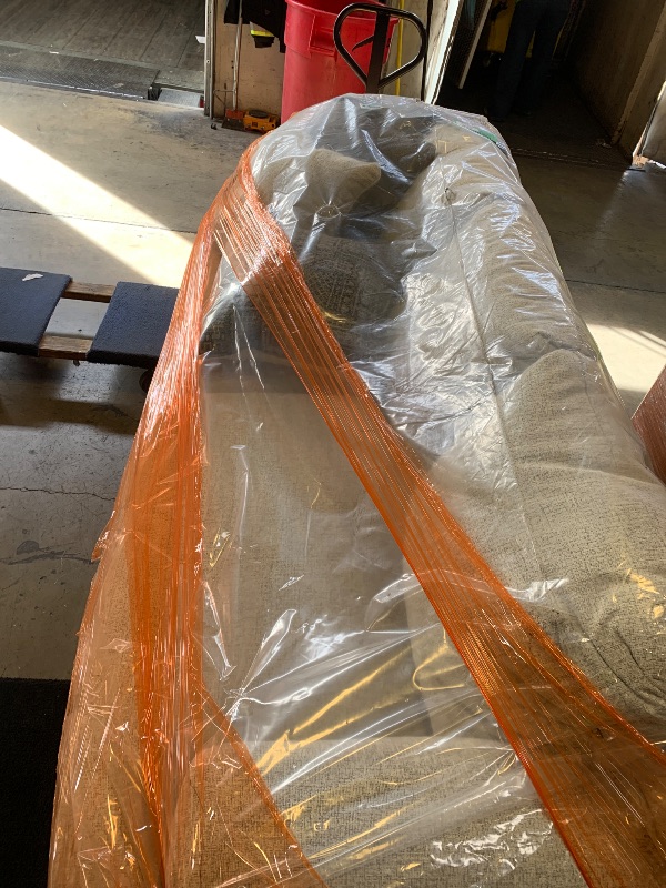 Photo 1 of Signature Design by Ashley Soletren Contemporary Chenille Queen Sofa Sleeper with 4 Accent Pillows, Off-White