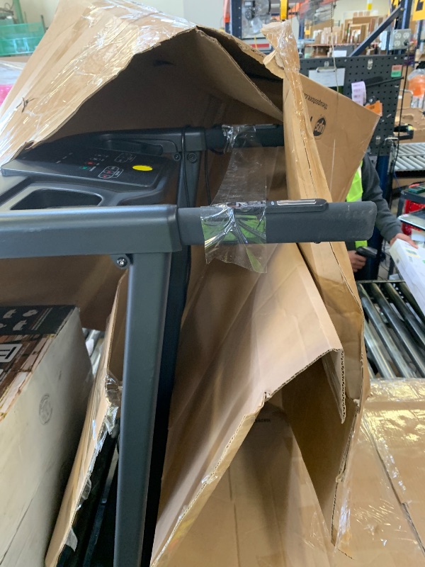 Photo 1 of BORGUSI Incline Treadmill with Handles, Portable Small Folding Treadmill for Home Office, Walking Pad with 300 LBS Capacity, 24 Preset Programs, LED Display, Extendable Cup Holder