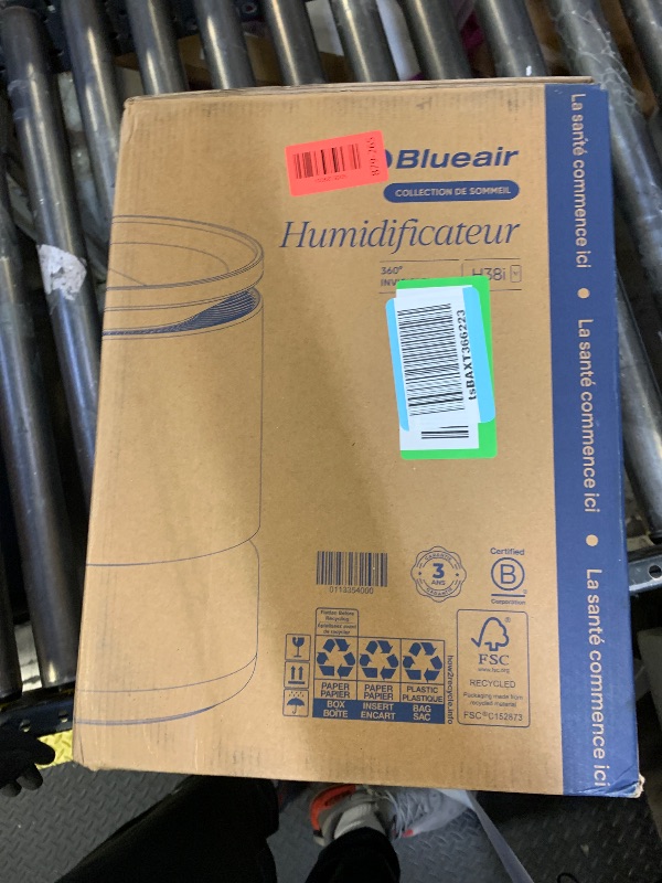 Photo 1 of BLUEAIR Room Humidifier - DreamWell - 48Hr Top-Fill Mist-Free InvisibleMist Technology Aroma Stone for Essential Oils and Soothing Mood Lighting - Quiet Operation for Bedroom and Home Use, Grey