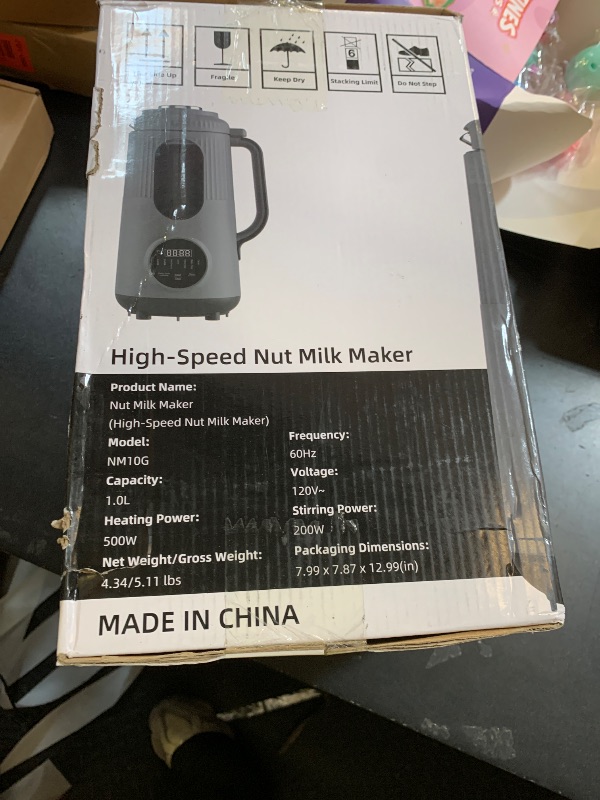 Photo 1 of SilkSpin Milk-Smooth Nut Milk Maker Machine, Small Blender for Homemade Oat, Almond, Soy, Plant-Based Milk, Juice, MilkShake, 35oz Automatic Soybean Milk Maker for 4 Families with 6H Stay Warm