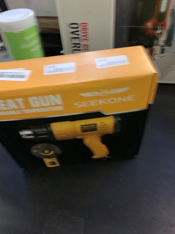 Photo 1 of SEEKONE Heat Gun 1800W 122?-1202??50?- 650??Fast Heating Heavy Duty Hot Air Gun Kit Variable Temperature Control Overheat Protection with 4 Nozzles for Crafts, Shrinking PVC, Stripping Paint(5.2FT)