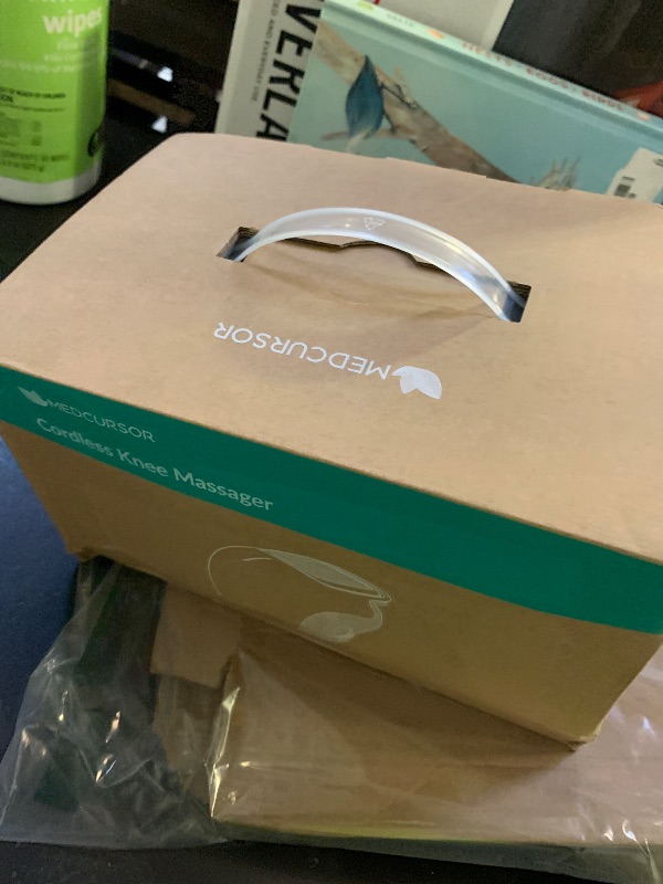 Photo 1 of Medcursor Knee Massager with Heat, Knee Massage with 3 Heating Levels & 3 Vibration Modes, Heated Knee Massager with Large LED Screen