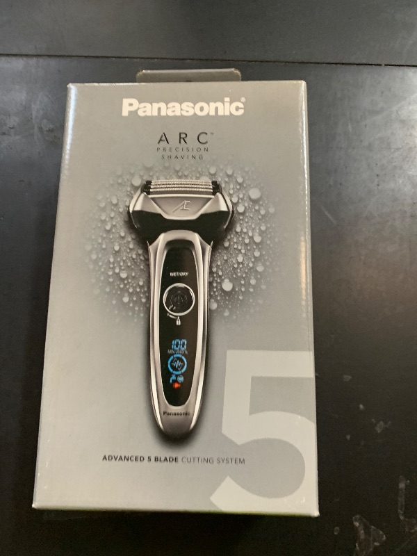 Photo 1 of Panasonic ARC5 Electric Razor for Men with Pop-Up Trimmer, Wet/Dry 5-Blade Electric Shaver with Intelligent Shave Sensor and Multi-Flex Pivoting Head – ES-LV65-S (Silver)