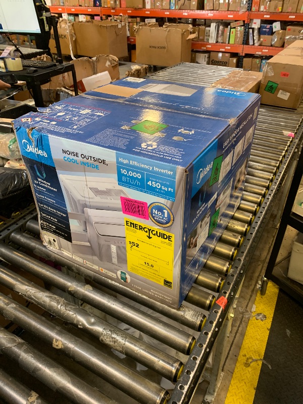 Photo 1 of Midea 10,000 BTU U Shaped Smart Inverter Window Air Conditioner - Cools 450 Sq Ft, Ultra Quiet with Open Window Flexibility - Alexa/Google Assistant Compatible - 35% Energy Savings, Remote (Updated)