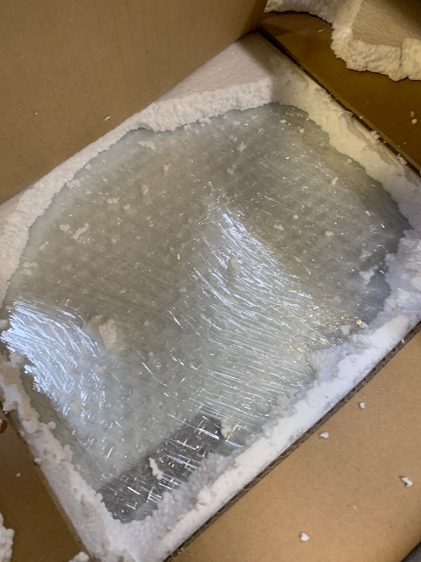 Photo 1 of DWVO 56.3" Makeup Vanity with LED Lighted Mirror, Large Vanity Desk with RGB Glass Cabinets, Open Shelving, Built-in Power Strip & Cushioned Stool