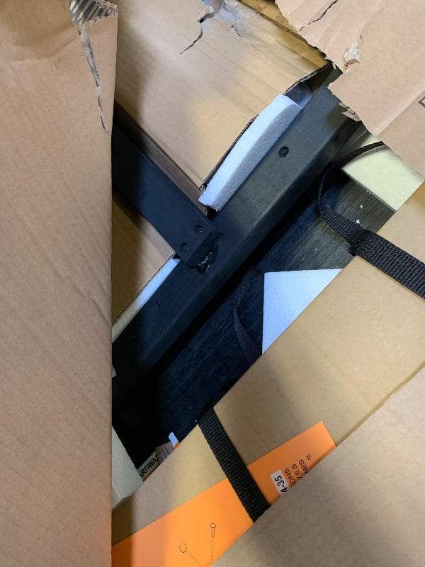 Photo 1 of Signature Design by Ashley Wildenauer Dining Extension Table, Self-Storing Butterfly Leaf, Seats 8, Hardwood Solids, 40" W x 78" D x 30.13" H, Black & Dark Brown