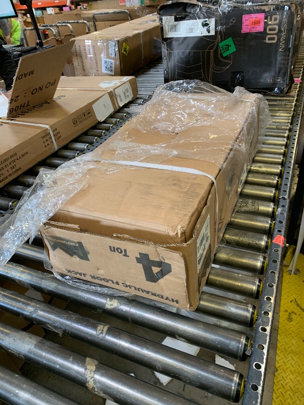 Photo 1 of PM PERFORMOTOR Low Profile Hydraulic Trolley Service/Floor Jack, 4 Ton (8000 lbs) Capacity, Lifting Range 4.5"-20", Yellow,PM-TOL-FJ40-YL