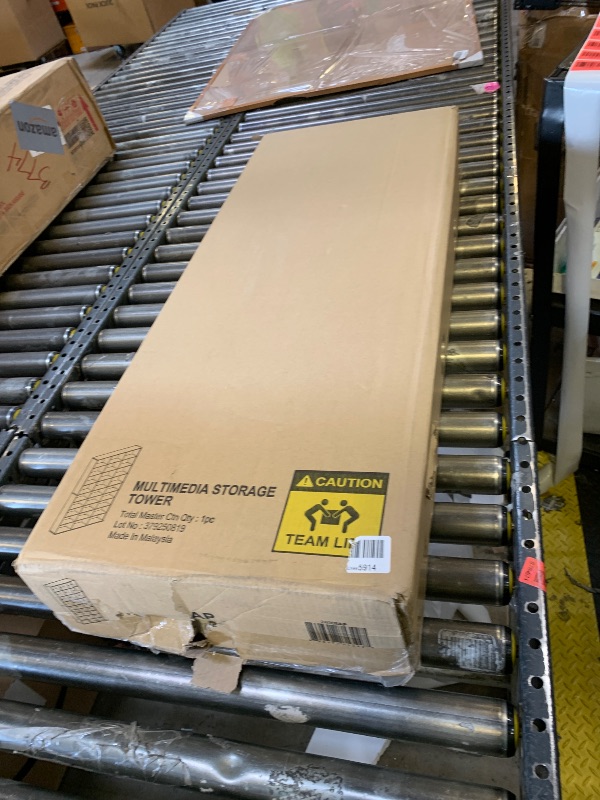 Photo 1 of Furinno Jaya DVD Shelf, 24-Shelf Wide CD Rack, Media Shelf with Adjustable Shelves, 8 x 3 DVD Storage Cabinets for CD Blueray Game Disc, Easy Assembly, for Living Room, Home Office, Amber Pine