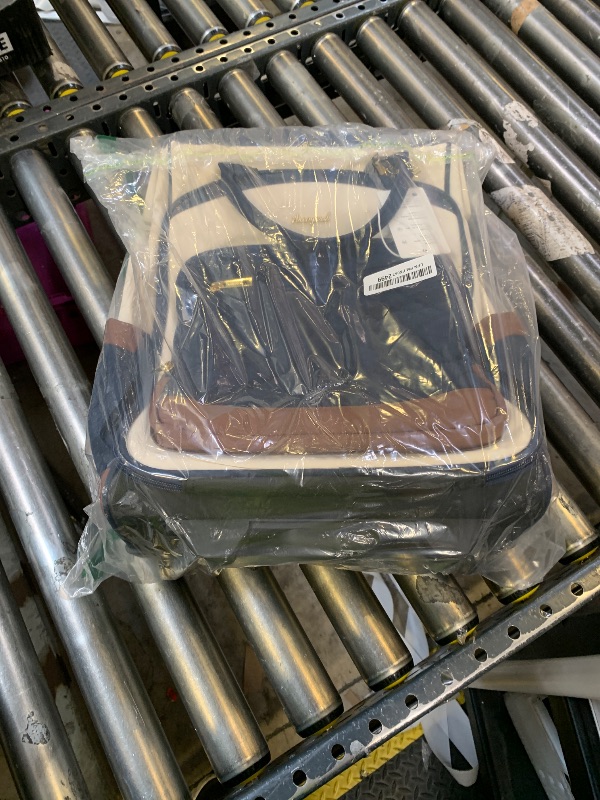 Photo 1 of Rolling Backpack for Women, Travel Backpack with Wheels, Vertical Storage Wheeled Laptop Backpack, Backpack on Wheels for College Business Work Overnight, Stylish Rolling Laptop Bag, Navy Blue