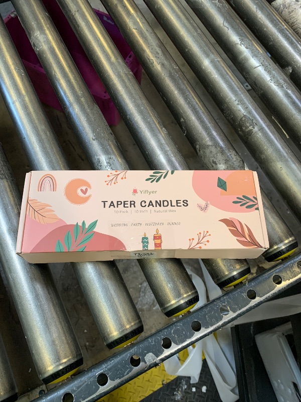 Photo 1 of 10 Inch Hot-Pink Taper Candles for Home Decoration, 10 Pack Unscented Candlesticks for Dinner Wedding Party, Smokeless and Dripless Candle Sticks