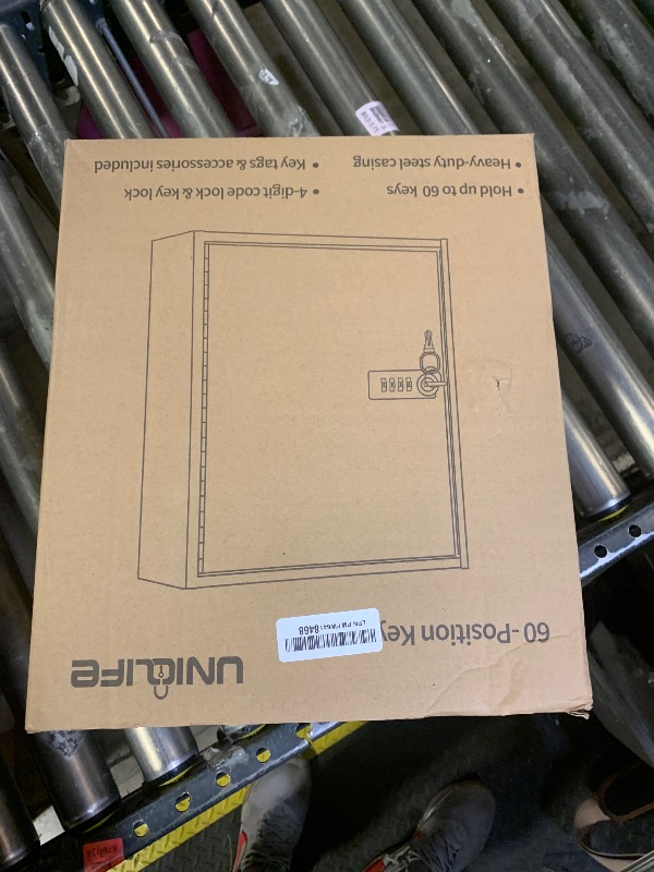 Photo 1 of Uniclife 60 Position Key Cabinet Steel Security Storage Box with Combination & Key Lock, Resettable, Digital, Adjustable Racks, Colorful Labels & Hooks