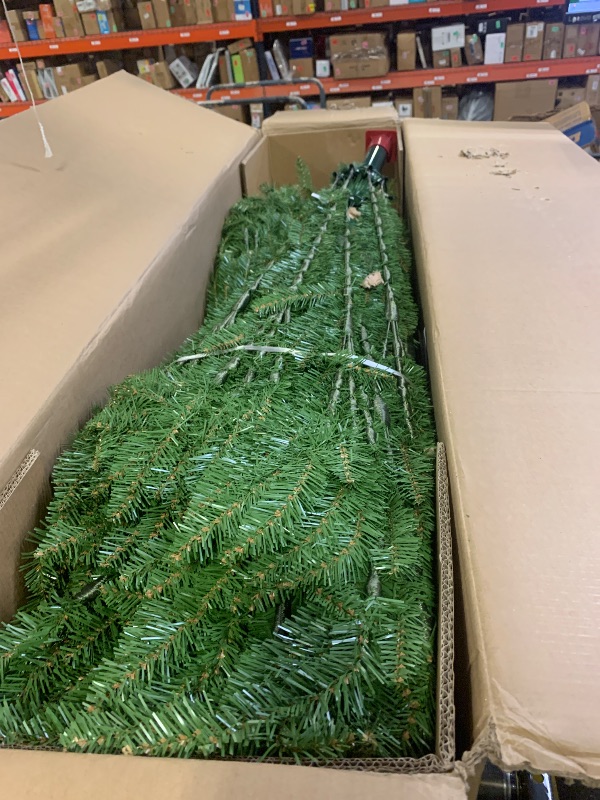 Photo 1 of National Tree Company 12 ft Unlit Dunhill Fir Artificial Full Christmas Tree, 7,794 Tips, Includes Stand, Green