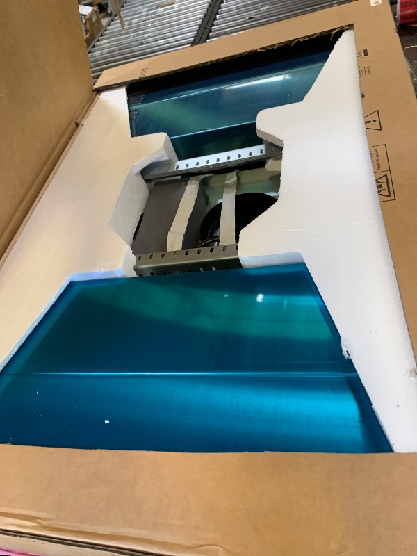 Photo 1 of JOEAONZ 36 Inch Island Range Hood 700CFM Gesture & Touch Control Ceiling Mount Stainless Steel Ducted/Ductless Convertible, Ceiling Mount Vent Hood, Baffle Filter Exhaust Fan Extractor