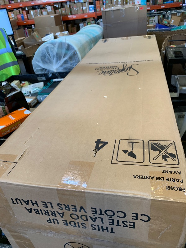 Photo 1 of Signature Design by Ashley Bellaby Farmhouse 4-Piece Entertainment Center for TVs up to 72" with Fireplace and LED Lighting, Whitewash