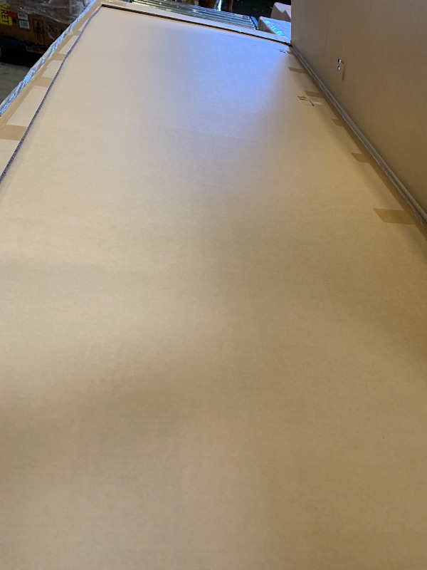 Photo 1 of Bme Vivian 14 Inch Deluxe Bed Frame with Headboard, Rustic & Scandinavian Style with Solid Acacia Wood, No Box Spring Needed, 12 Strong Wood Slat Support, Easy Assembly, King, Rustic White