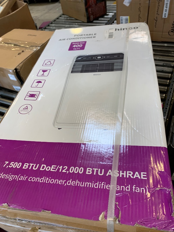 Photo 1 of Shinco 8,000 BTU Portable Air Conditioner, AC Unit with Built-in Cool, Dehumidifier & Fan Modes for Room up to 350 sq.ft, Conditioner Remote Control, 24 Hour Timer, Installation Kit